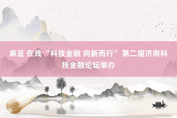麻豆 在线 “科技金融 向新而行” 第二届济南科技金融论坛举办