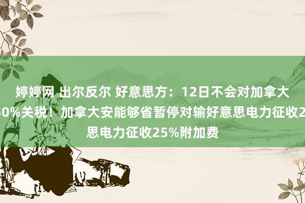婷婷网 出尔反尔 好意思方：12日不会对加拿大钢铝征收50%关税！加拿大安能够省暂停对输好意思电力征收25%附加费